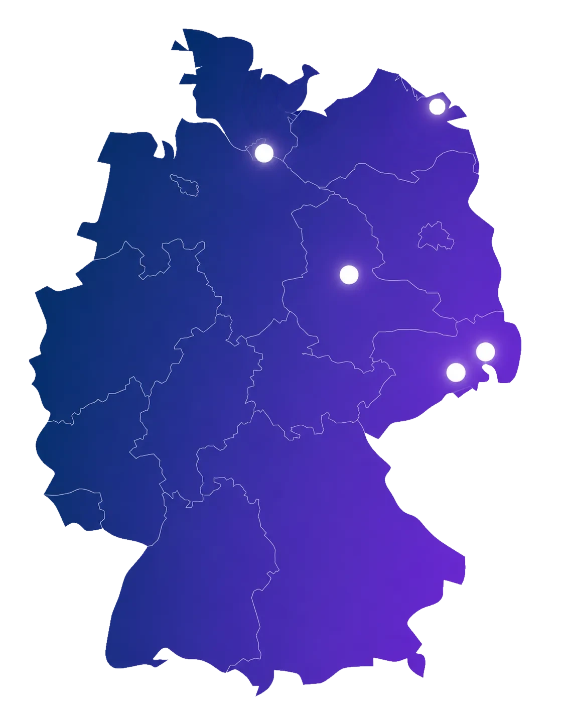 Deutschlandkarte mit den Standorten der VILA-Projekte